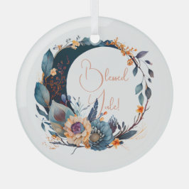 Erstellen Sie Ihren eigenen Aquamarinen und golden Ornament Aus Glas