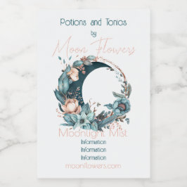 Erstellen Sie Ihren eigenen Aquamarinen und pfirsi Weinetikett