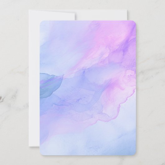 Erstellen Sie Ihren eigenen Aquarellhintergrund Einladung (Rückseite)