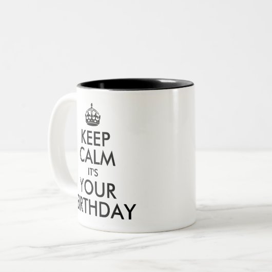 Erstellen Sie Ihren eigenen Behalt Ruhe, es ist Ih Zweifarbige Tasse (Vorderseite Links)