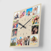 Erstellen Sie Ihren eigenen benutzerdefinierten 12 Quadratische Wanduhr (Winkel)