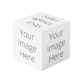 Erstellen Sie Ihren eigenen benutzerdefinierten 4" Würfel (Rückseite Schrägansicht)