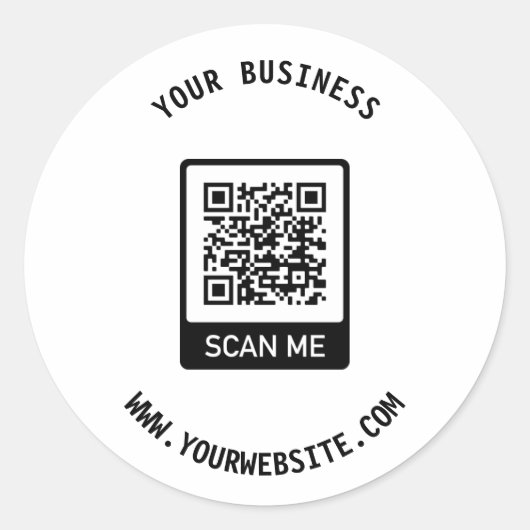 Erstellen Sie Ihren eigenen benutzerdefinierten QR Runder Aufkleber (Vorderseite)