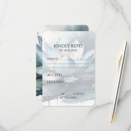 Erstellen Sie Ihren eigenen blauen Vintagen Wasser RSVP Karte