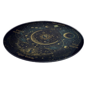 Erstellen Sie Ihren eigenen Blue & Gold Celestial  Schneidebrett