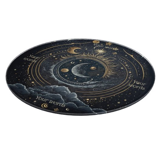 Erstellen Sie Ihren eigenen Blue & Gold Celestial  Schneidebrett (Ecke)