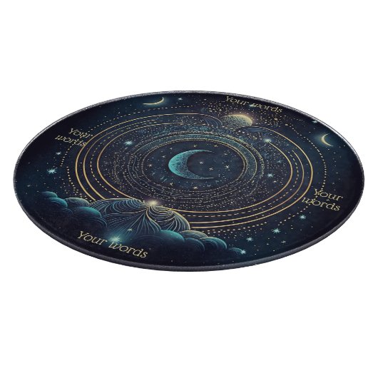 Erstellen Sie Ihren eigenen Blue & Gold Celestial Schneidebrett (Ecke)