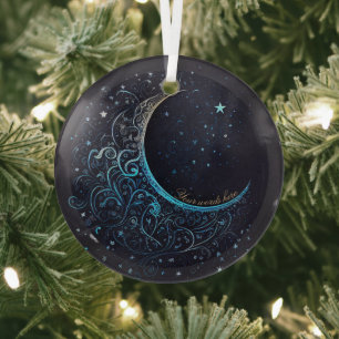 Erstellen Sie Ihren eigenen Blue & Gold Filigreon  Ornament Aus Glas