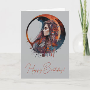 Erstellen Sie Ihren eigenen Blumen-Boho Herbstmond Feiertagskarte