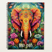 Erstellen Sie Ihren eigenen Blumen-Dschungel-Elefa Planer (Vorderseite)