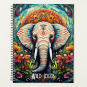 Erstellen Sie Ihren eigenen Blumenelephant Mandala Planer (Vorderseite)