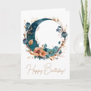 Erstellen Sie Ihren eigenen Boho Aquamarin & Peach Feiertagskarte