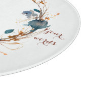 Erstellen Sie Ihren eigenen Boho Aquamarin & Peach Schneidebrett (Ecke)