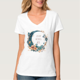 Erstellen Sie Ihren eigenen Boho Aquamarin & Peach T-Shirt