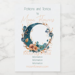 Erstellen Sie Ihren eigenen Boho Aquamarin & Peach Weinetikett