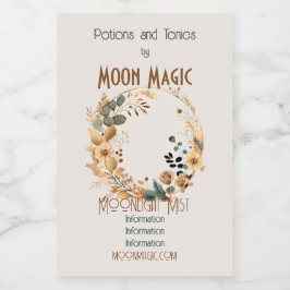 Erstellen Sie Ihren eigenen Boho Aquamarin- und Go Weinetikett