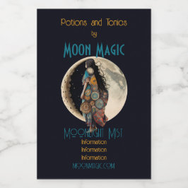 Erstellen Sie Ihren eigenen Boho Blumenmoon Walk Weinetikett