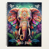 Erstellen Sie Ihren eigenen Boho-Jungle-Elefanten Planer (Vorderseite)