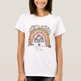 Erstellen Sie Ihren eigenen Boho Nurse Rainbow T-Shirt
