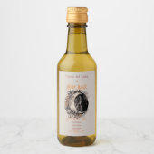 Erstellen Sie Ihren eigenen Boho Peach & Grauen Bl Weinetikett (Vorderseite)