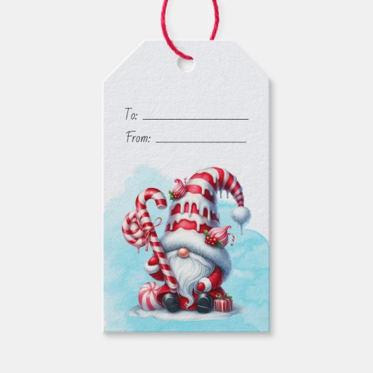 Erstellen Sie Ihren eigenen Candy Cane Weihnachtsg Geschenkanhänger (Vorderseite)
