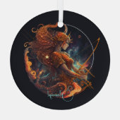 Erstellen Sie Ihren eigenen Celestial Sagittarius  Ornament Aus Glas (Rückseite)