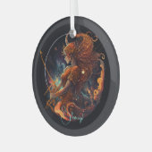 Erstellen Sie Ihren eigenen Celestial Sagittarius  Ornament Aus Glas (Vorderseite links)