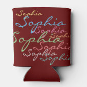 Erstellen Sie Ihren eigenen chaotischen Namen Text Dosenkühler (Rückseite)