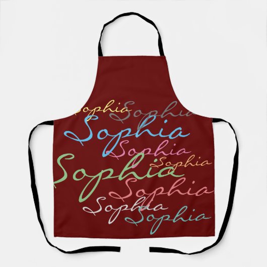 Erstellen Sie Ihren eigenen chaotischen Namen Text Schürze (Vorderseite)