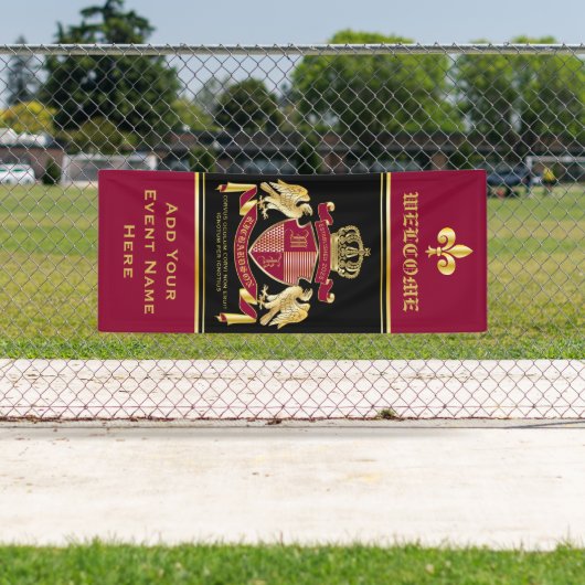 Erstellen Sie Ihren eigenen Coat des Arms Red Gold Banner (Insitu)