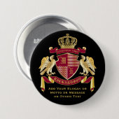 Erstellen Sie Ihren eigenen Coat des Arms Red Gold Button (Vorne & Hinten)