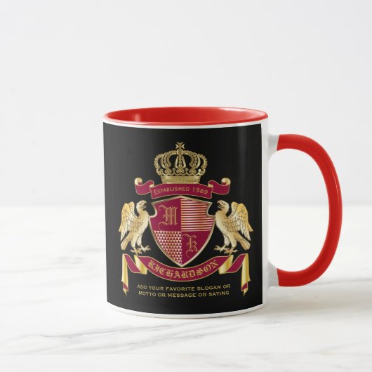 Erstellen Sie Ihren eigenen Coat des Arms Red Gold Tasse (Rechts)