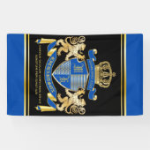 Erstellen Sie Ihren eigenen Coat von Arms Blue Gol Banner (Horizontal)