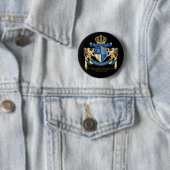 Erstellen Sie Ihren eigenen Coat von Arms Blue Gol Button (Beispiel)