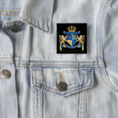 Erstellen Sie Ihren eigenen Coat von Arms Blue Gol Button (Beispiel)