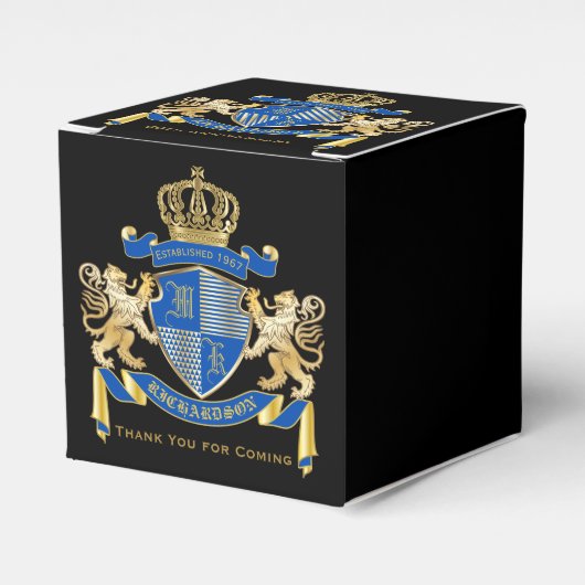 Erstellen Sie Ihren eigenen Coat von Arms Blue Gol Geschenkschachtel (Vorderseite)