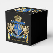 Erstellen Sie Ihren eigenen Coat von Arms Blue Gol Geschenkschachtel (Rückseite)
