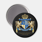 Erstellen Sie Ihren eigenen Coat von Arms Blue Gol Magnet (Vorderseite/Rückseite)