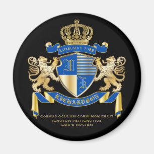 Erstellen Sie Ihren eigenen Coat von Arms Blue Gol Magnet