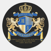 Erstellen Sie Ihren eigenen Coat von Arms Blue Gol