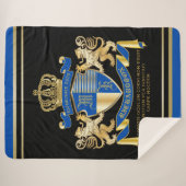 Erstellen Sie Ihren eigenen Coat von Arms Blue Gol Sherpadecke (Vorderseite (Horizontal))