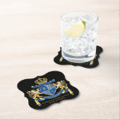 Erstellen Sie Ihren eigenen Coat von Arms Blue Gol Untersetzer (Vor Ort)