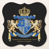 Erstellen Sie Ihren eigenen Coat von Arms Blue Gol