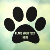 Erstellen Sie Ihren eigenen Dog Paw Print Message  Fensteraufkleber (Blatt 3)