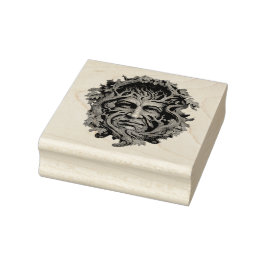 Erstellen Sie Ihren eigenen Eichenbaum Grüner Mann Gummistempel