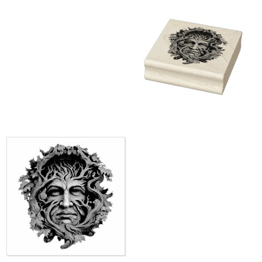 Erstellen Sie Ihren eigenen Eichenbaum Grüner Mann Gummistempel (Stempel)