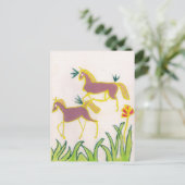 Erstellen Sie Ihren eigenen Einhorn Flora Power Ni Postkarte (Stehend Vorderseite)