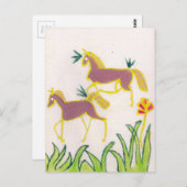 Erstellen Sie Ihren eigenen Einhorn Flora Power Ni Postkarte (Vorne/Hinten)