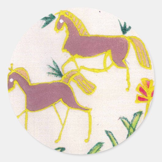 Erstellen Sie Ihren eigenen Einhorn Flora Power Ni Runder Aufkleber (Vorderseite)