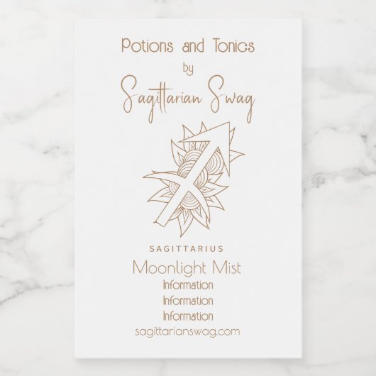 Erstellen Sie Ihren eigenen eleganten Gold & White Weinetikett (Einzelnes Label)